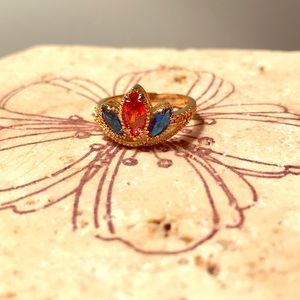 Orange & Blue Fragrant Jewels Ring Size 6